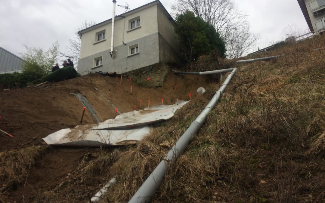 Intervention suite à un glissement de terrain