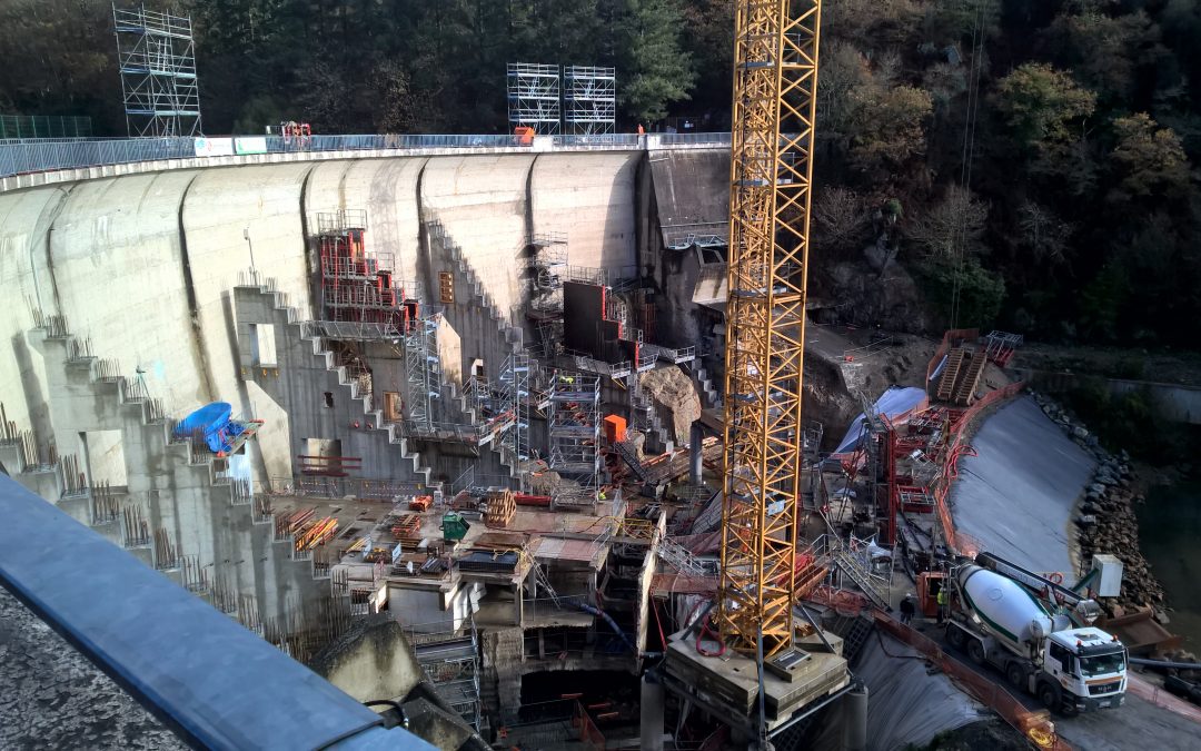 Travaux d’entretien du barrage du Mervent