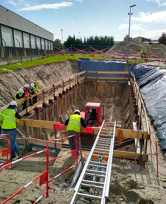 Soutènement industriel sur une station service à Langon (33)