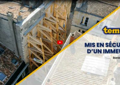 VIDÉO : étaiement d’immeuble pour mise en sécurité à Bordeaux